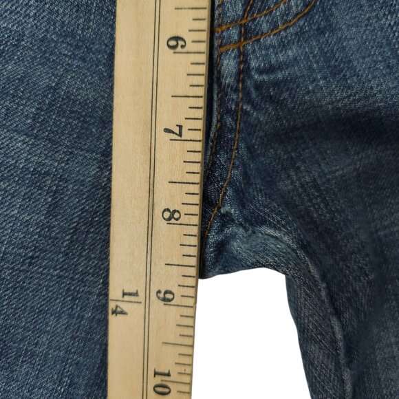 Seven 7 For All Mankind A Pocket Jeans READ Womens 29 Low Rise Distressed Denim - Picture 15 of 16